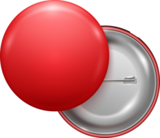 Red blank  round badge png