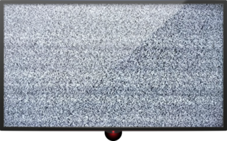 Flat tv with static tv noise png