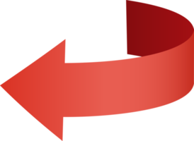 Red ribbon  arrow sticker png