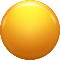 orangefarbener leerer Kreis-Button-Abzeichen png