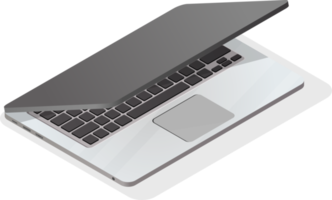 modern isometric laptop png