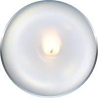 Tea candle with fire png