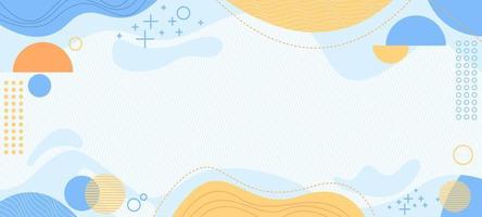 Abstract Flat Pastel Blue Orange Background vector