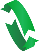 3D rotation sign green icon png