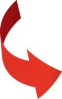 Red ribbon  arrow sticker png