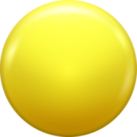 Yellow blank circle button png