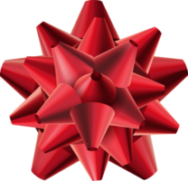 Red shiny gift bow png