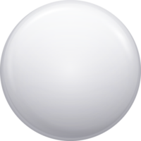 White Blank Circle Button Badge png