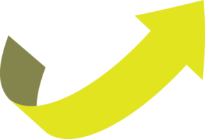 Yellow ribbon  arrow sticker png