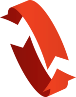 3D rotation sign red icon png