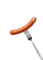 cuire des saucisses à la vapeur sur une fourchette png