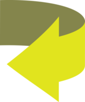 Yellow ribbon  arrow sticker png