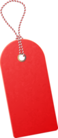 Red textured sell tag png