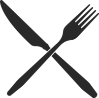 Crossed knife and fork png
