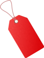 Red textured sell tag png