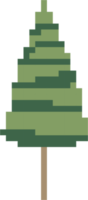 árbol de simplicidad diseño plano de píxeles a mano alzada png