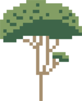 semplicità albero a mano libera pixel piatto design png