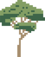 arbre de simplicité design plat pixel à main levée png