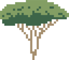 arbre de simplicité design plat pixel à main levée png