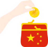 bandera china dibujada a mano, renminbi dibujada a mano png