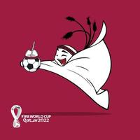 laeeb mascota copa del mundo qatar 2022 vector