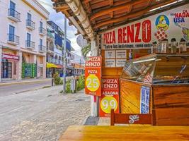 Playa del Carmen Quintana Roo Mexico 2022 Typical street road and cityscape of Playa del Carmen Mexico. photo