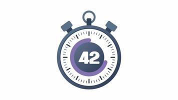 Animation of stopwatch. Stopwatch icon in flat style. Stopwatch icon on white background. Motion graphics video