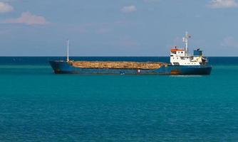 Cargo Ship in sea photo