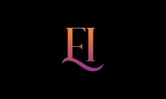 Letter EI Vector Logo Free Template Free Vector