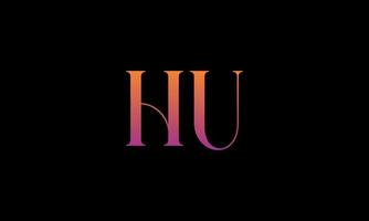 Letter HU Vector Logo Free Template Free Vector