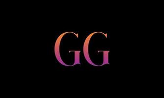 carta gg vector logo plantilla gratis vector gratis