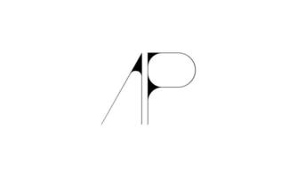 Letter AP logo design vector free vector template.