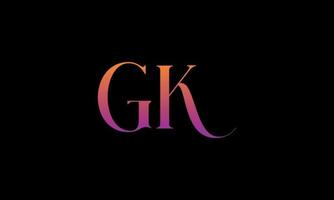 Letter GK Vector Logo Free Template Free Vector