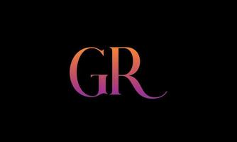 Letter GR Vector Logo Free Template Free Vector