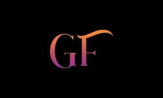 carta gf vector logo plantilla gratis vector gratis