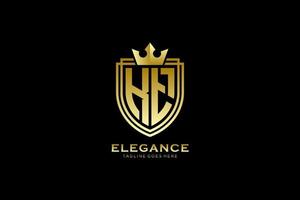 initial KT elegant luxury monogram logo or badge template with scrolls and royal crown - perfect for luxurious branding projects vector