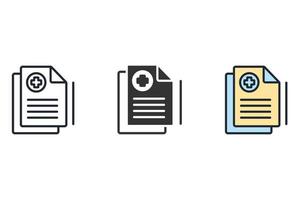 iconos de licencia por enfermedad símbolo elementos vectoriales para web infográfico vector