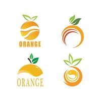 ilustración de diseño de icono de logotipo naranja vector