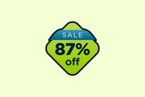 87 discount, Sales Vector badges for Labels, , Stickers, Banners, Tags, Web Stickers, New offer. Discount origami sign banner.