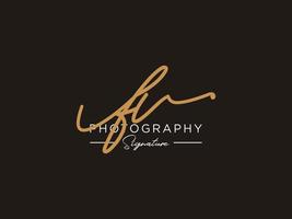 Letter FV Signature Logo Template Vector