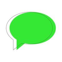 Dialogue and conversation sign. Vivid illustration of green speech bubble in form of oval for web sites, apps, adverts, stores, shops vector