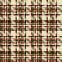 Tartan check plaid texture seamless pattern in yellow, red and green. vector