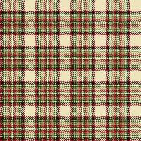 Tartan check plaid texture seamless pattern in yellow, red and green. vector