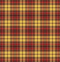 Tartan check plaid texture seamless pattern in yellow, red and brown. vector