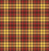 Tartan check plaid texture seamless pattern in yellow, red and brown. vector
