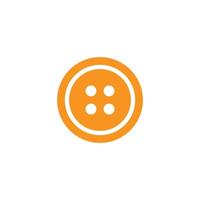 eps10 naranja vector ropa botón sólido icono aislado sobre fondo blanco. símbolo de moda y costura en un estilo moderno y plano simple para el diseño de su sitio web, logotipo y aplicación móvil
