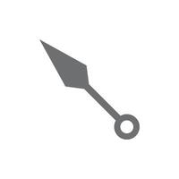 eps10 vector gris kunai abstracto icono sólido aislado sobre fondo blanco. símbolo de daga en un estilo moderno y sencillo para el diseño de su sitio web, logotipo y aplicación móvil