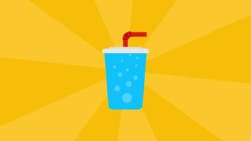 Soda-Animation im flachen Stil video