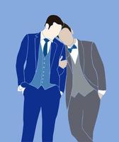 LGBTQ Pride, homosexual characters, Romantic relationships. Celebrating love. Male couple hugging, Hug, proposal, Gay valentines day, Wedding Card invitation. Romantic vector