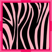 Pink Zebra Design useful for silk scarf, kerchief, bandana, neck wear, shawl, hijab, fabric, wallpaper, carpet, or blanket. Artwork for fashion printing.